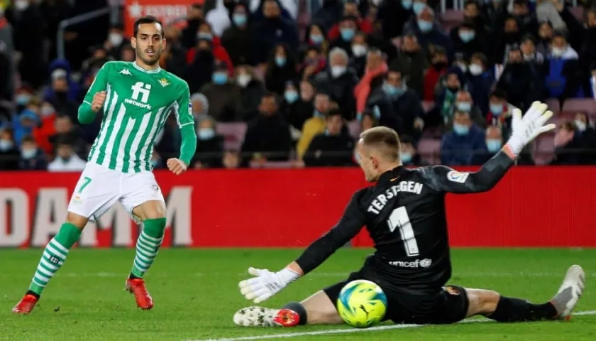 Acción del gol del Betis. 