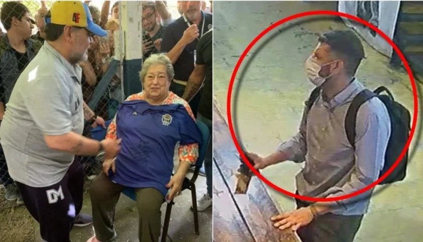 Las camisetas fueron robadas por el hombre con tapaboca. 