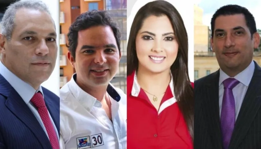 José David Name, Carlos Meisel, Laura Fortich y Eduardo Díaz Granados.
