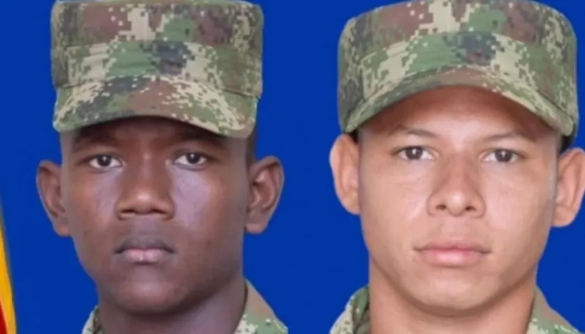 Los dos soldados fallecidos. 