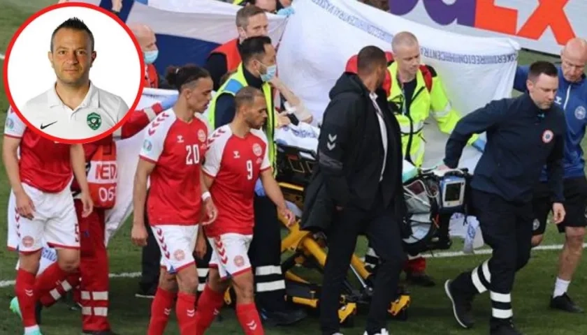 El médico del Ludogorets búlgaro, Valentin Velikov.