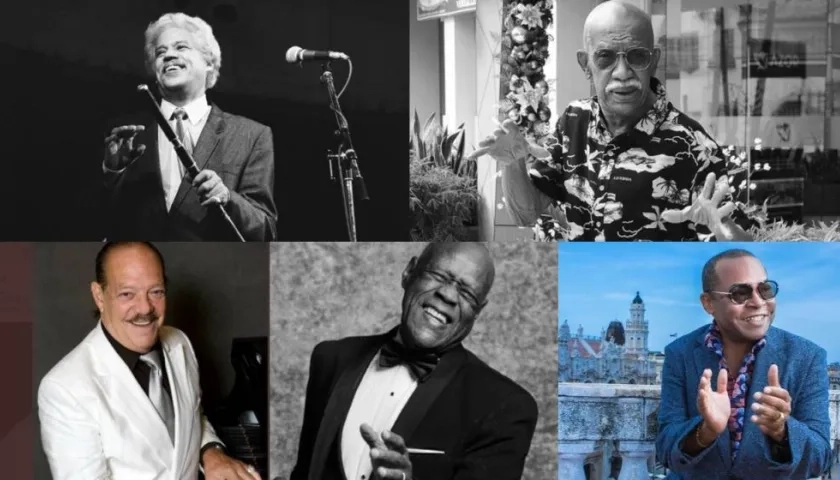 Johnny Pacheco, Roberto Roena, Larry Harlow, Johnny Ventura y Adalberto Álvarez.