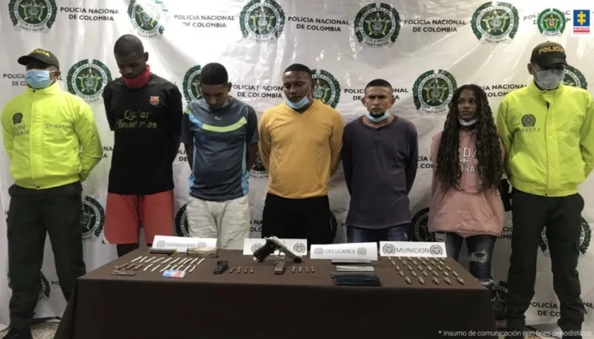 Varios de los capturados durante los operativos. 