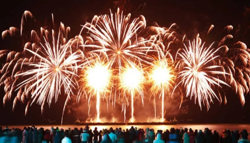 Kiribati recibe el año nuevo.