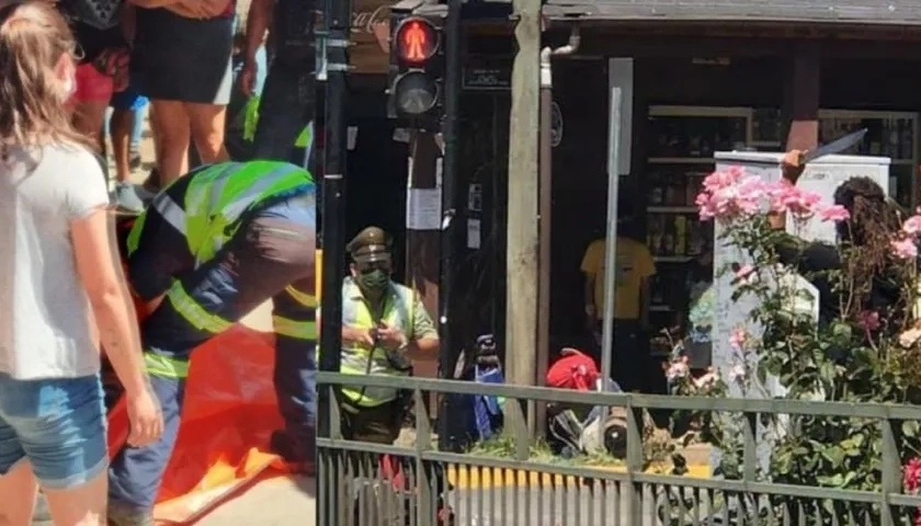 El joven muerto trabajaba como artista callejero en una esquina de Santiago. 