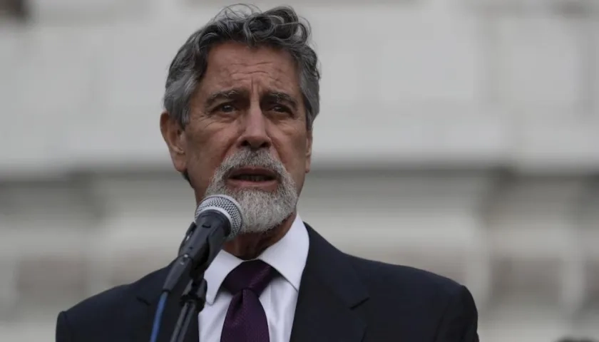 El presidente interino de Perú, Francisco Sagasti.