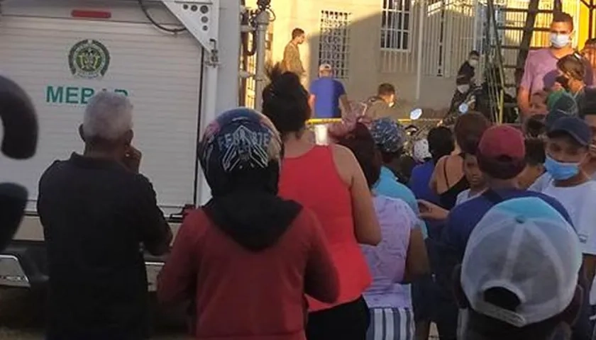 Lugar donde se presentó el atentado sicarial en el barrio Nuevo Horizonte. 