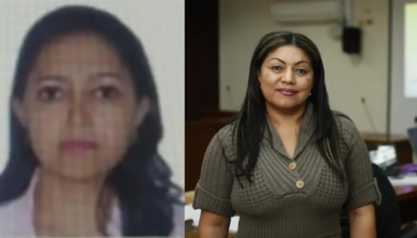 La exfuncionaria de la Alcaldía de Albania, Eliana Margarita Urango Álvarez; y la exgobernadora de la Guajira, Oneida Pinto.