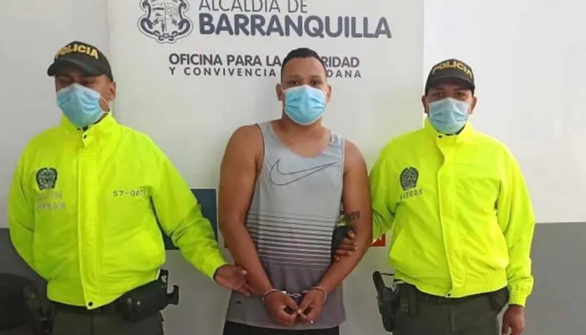 Jean Pérez Valencia, tras ser capturado.