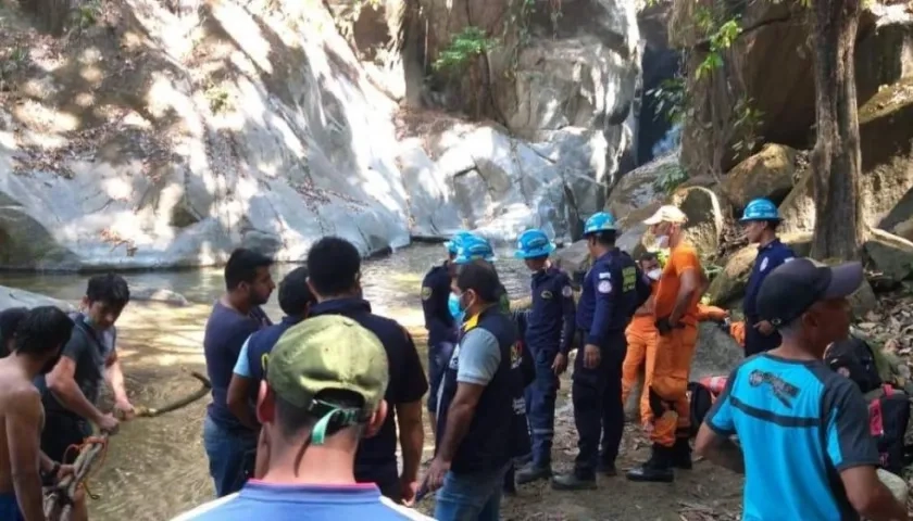 Zona donde fue encontrado el cuerpo de la joven. 
