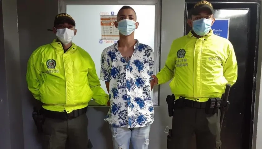 Alias 'El mocho', tras ser capturado.