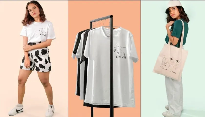 Los diseños de las camisetas, bolsos y stickers de esta colección fueron creados por artistas colombianos.