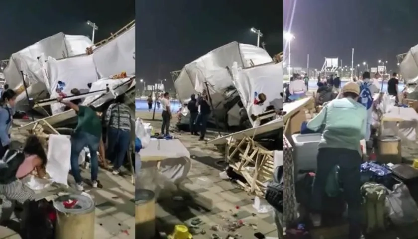 Levantamiento de las carpas afectadas.