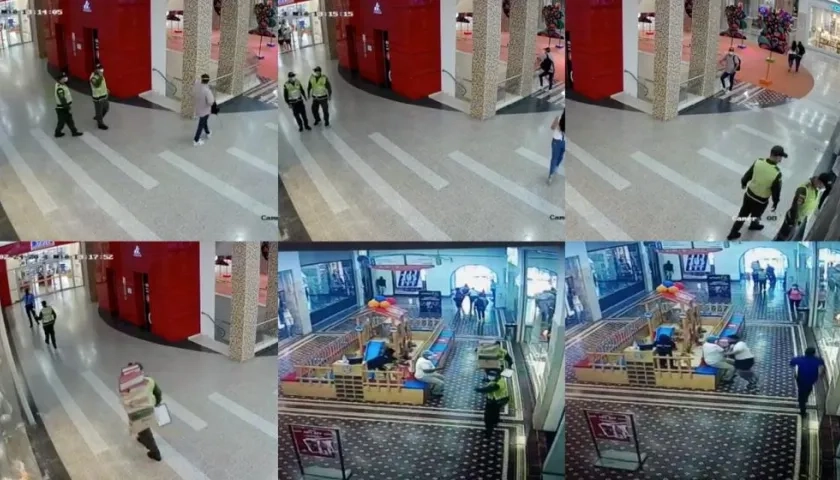 Imágenes del millonario robo.