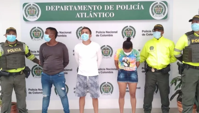 Los tres capturados por robo a buses interdepartamentales.