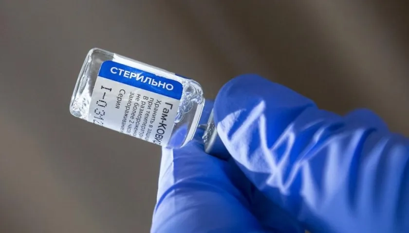 Vista de la vacuna rusa contra el Covid-19 Sputnik V. 