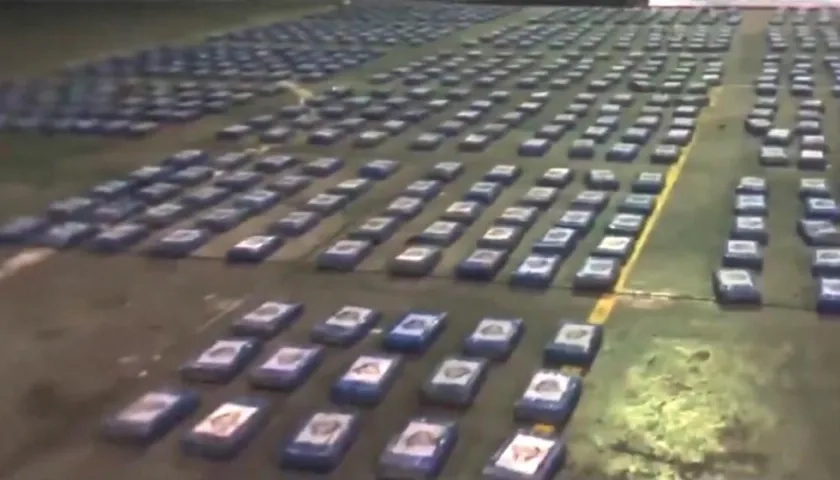 La droga incautada durante el operativo.