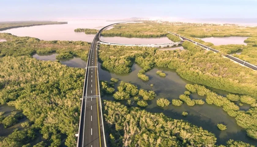 Un tramo de la Concesión Costera Cartagena - Barranquilla.