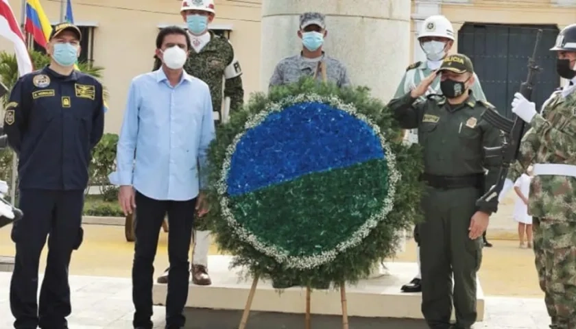 El Alcalde Rodolfo Ucrós presidiendo la celebración de los 207 años de Soledad.