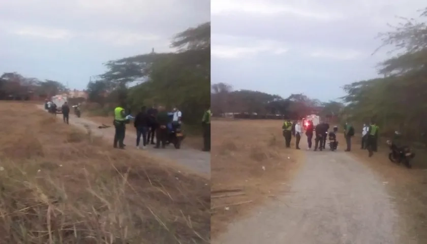 El cadáver fue encontrado en esta trocha cerca de la Vía a Galapa. 