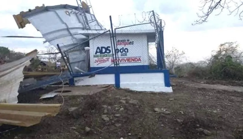Estado en que quedó el tanque.