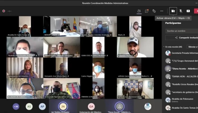 Reunión virtual de mandatarios.