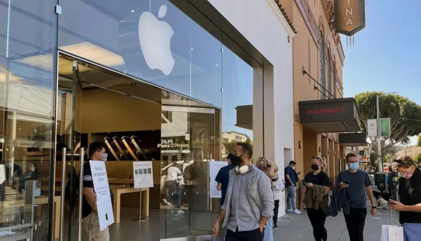  Tienda Apple del barrio de la Marina de San Francisco, Estados Unidos.