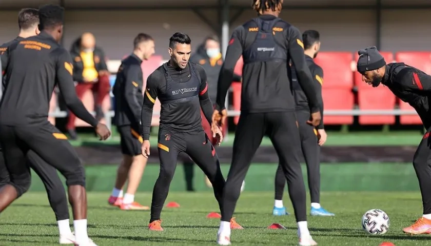 Falcao García durante un entrenamiento con el Galatasaray. 