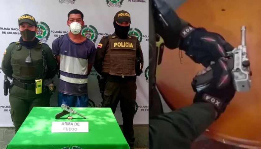 Capturado con pistola hitleriana
