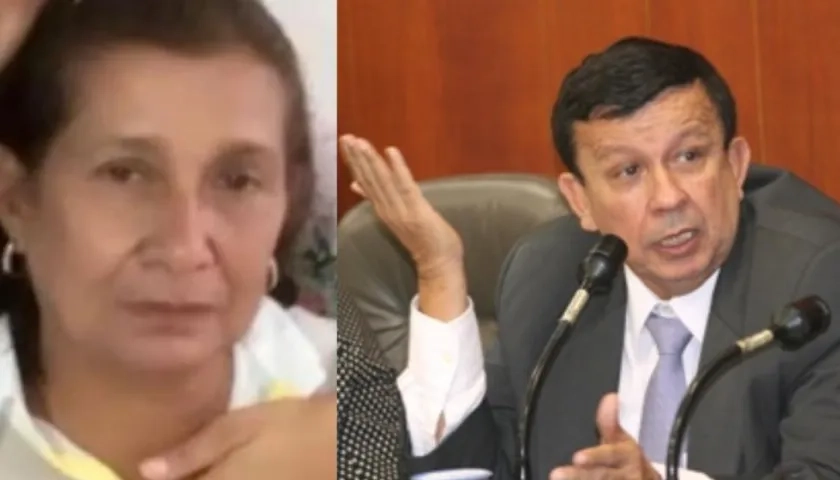 Carmen Alicia y el exsenador Mario Varón Olarte.