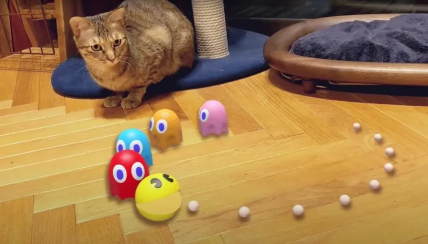 Pac-Man en realidad aumentada. 
