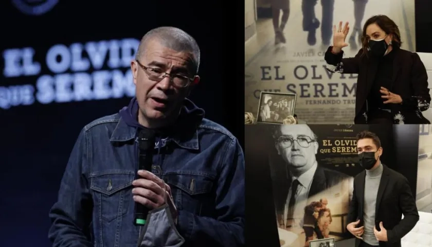 Dago García, a la izquierda. A la derecha arriba, Patricia Tamayo y Juan Pablo Urrego, abajo.