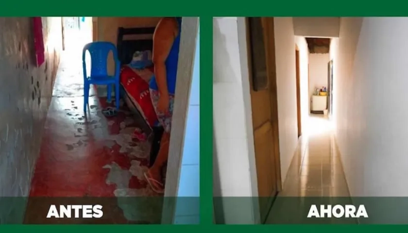 Una de las viviendas beneficiadas.