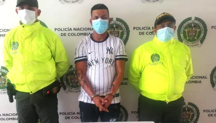 Alias 'Kevin' tras ser capturado.