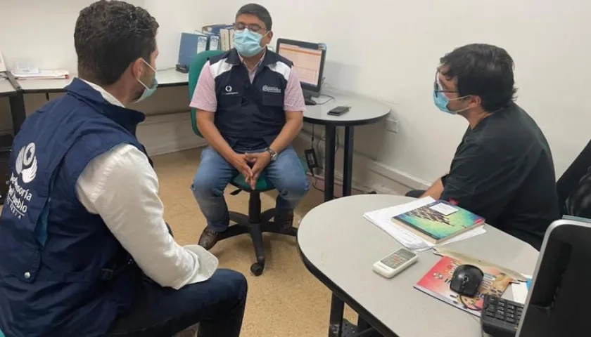 Visita del Secretario de Salud Humberto Mendoza y el Defensor Regional Atlántico Miguel Linero a la Clínica del Prado.