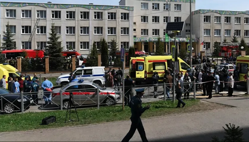 Foto de la escuela en Kazán.