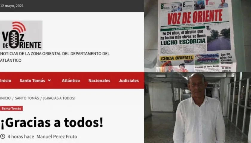 Imágenes del Voz de Oriente y de Manuel Pérez Fruto.