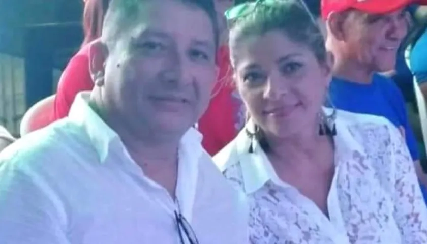 El Alcalde Edgardo Mates con su esposa Clara Peña (Q.E.P.D.).