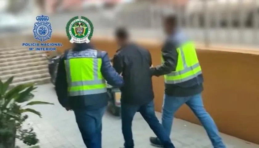 Luis Jhon Castro Ramírez, alias "El zarco", preso en España.