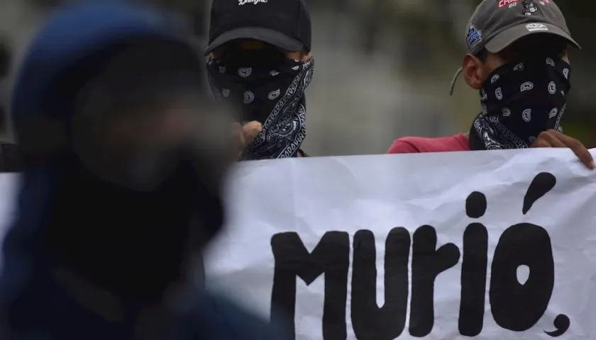 Imagen de manifestantes.