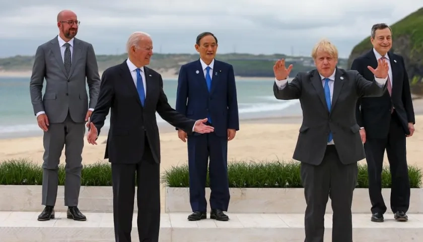 Joe Biden y Boris Johnson.