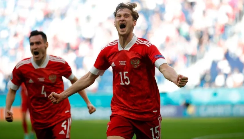 Alexei Miranchuk celebra tras anotar el gol de la victoria. 