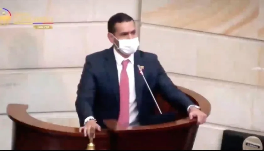 Daniel Palacios, Ministro del Interior, durante su intervención.