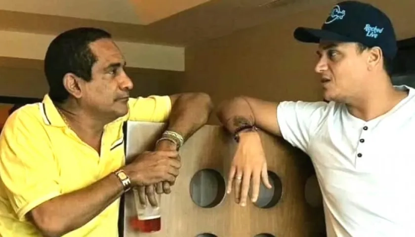 El Compositor Rafa Manjarréz y el contante Silvestre Dangond.