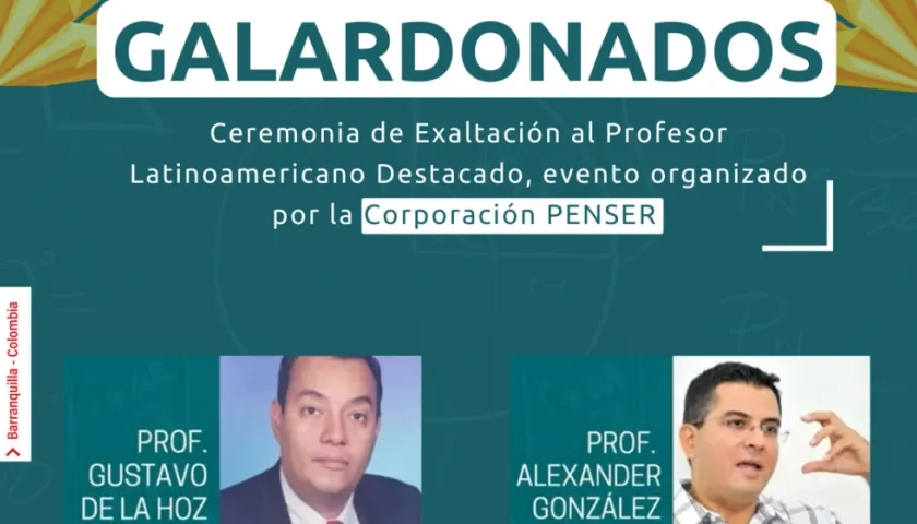 Los docentes Gustavo De La Hoz Herrera y Alexander González García ganaron en sus categorías en convocatoria latinoamericana. 