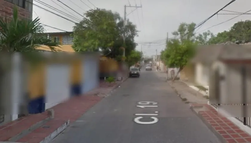 Calle 19 del barrio Centro de Soledad, donde ocurrieron los hechos.
