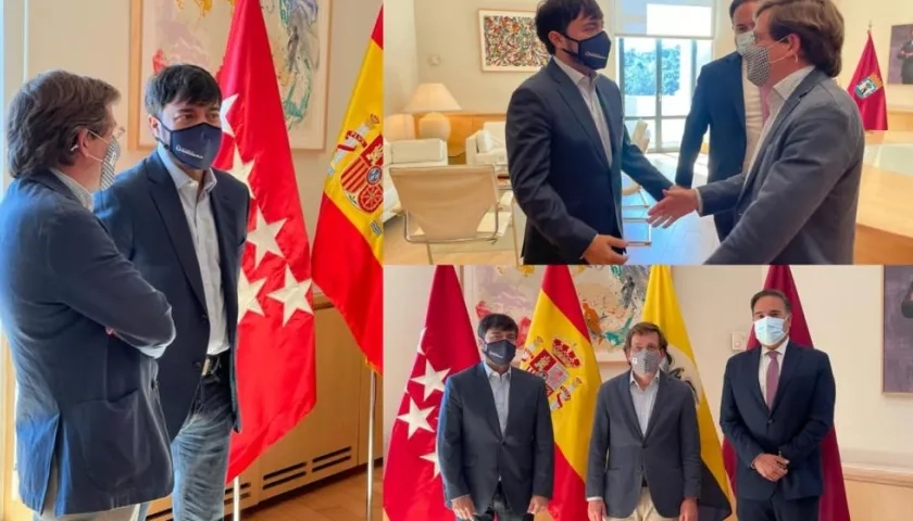 El alcalde de Madrid, José Martínez Almeida, recibió al alcalde de Barranquilla, Jaime Pumarejo.