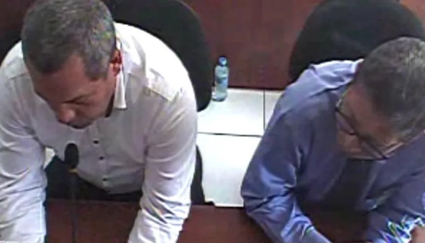 El exjuez Francisco de Paula Molinares Coronell (izquierda).