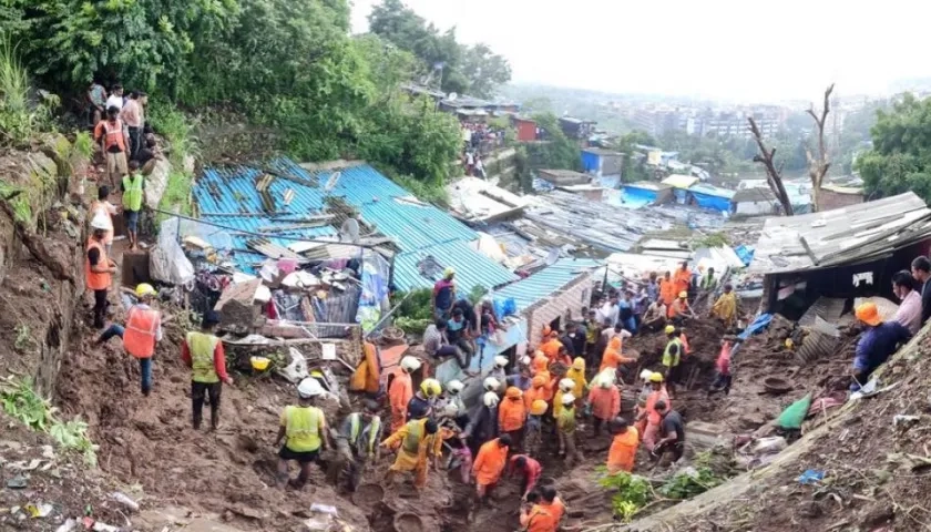 Las inundaciones son frecuentes durante la temporada del monzón en la India.
