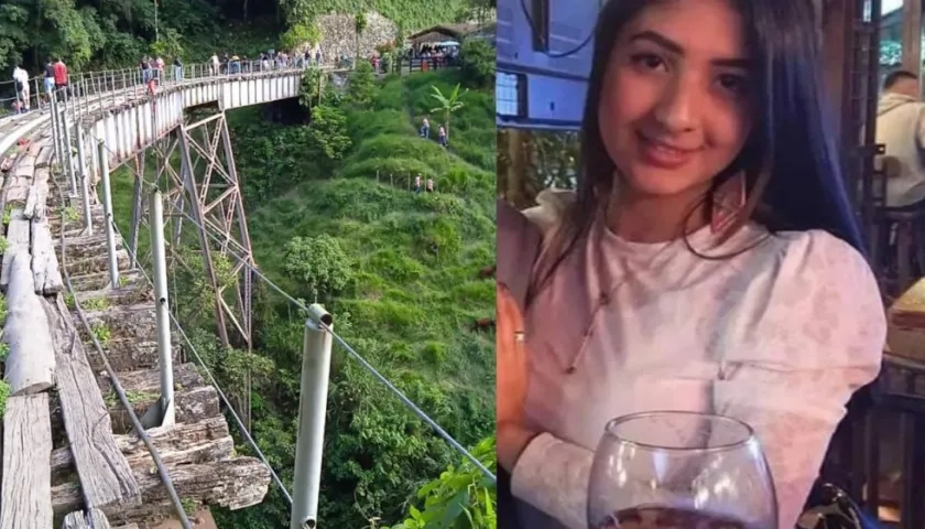 Yecenia Morales se lanzó desde este puente. 
